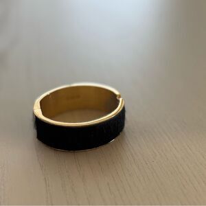 J.Crew Black and Gold Calf Hair Bangle